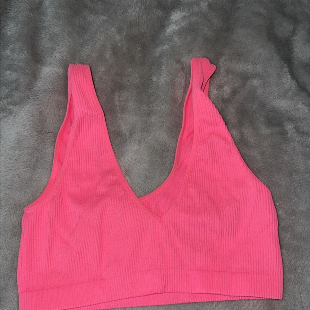 Colsie Pink Ribbed Bralette